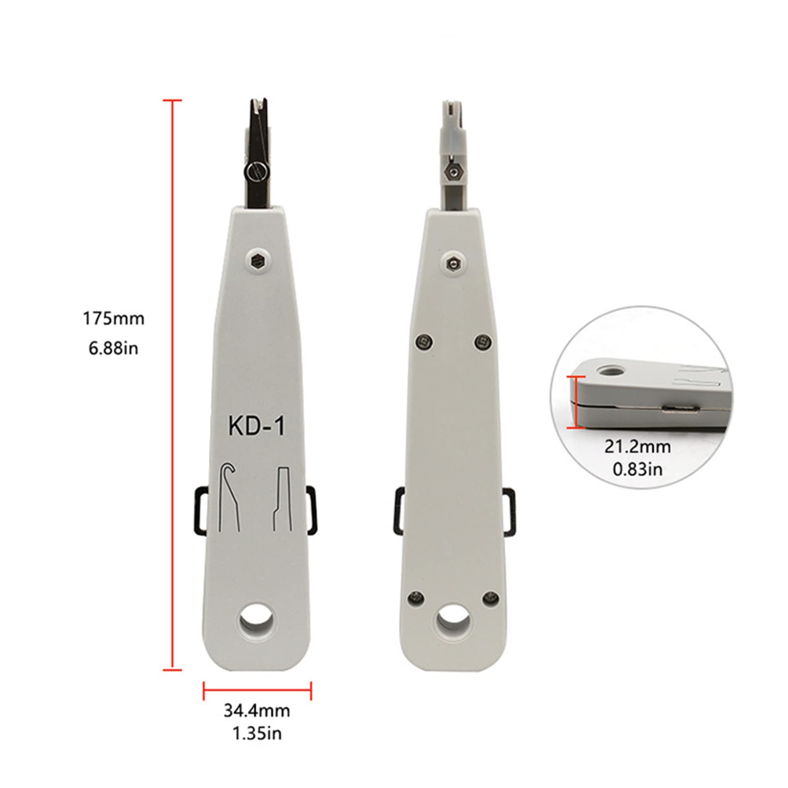 110 Punch Down Tool with Blade - Insert & Cut Terminations in One - 175x34.4mm Network Cable Tool - Perfect for Ethernet Wiring & Telecom Installations