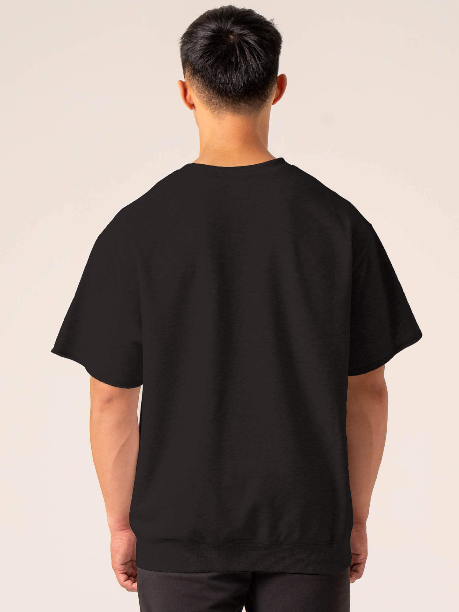 Emerge Fleece T-Shirt for Men & Women - Soft Faded Black Cotton Blend Tee - Perfect for Casual Wear, Outdoor Activities & Layering