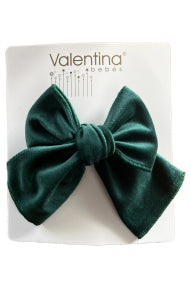Elegant Green Velvet Hair Bow for Women & Girls - Perfect for Weddings, Parties & Special Occasions