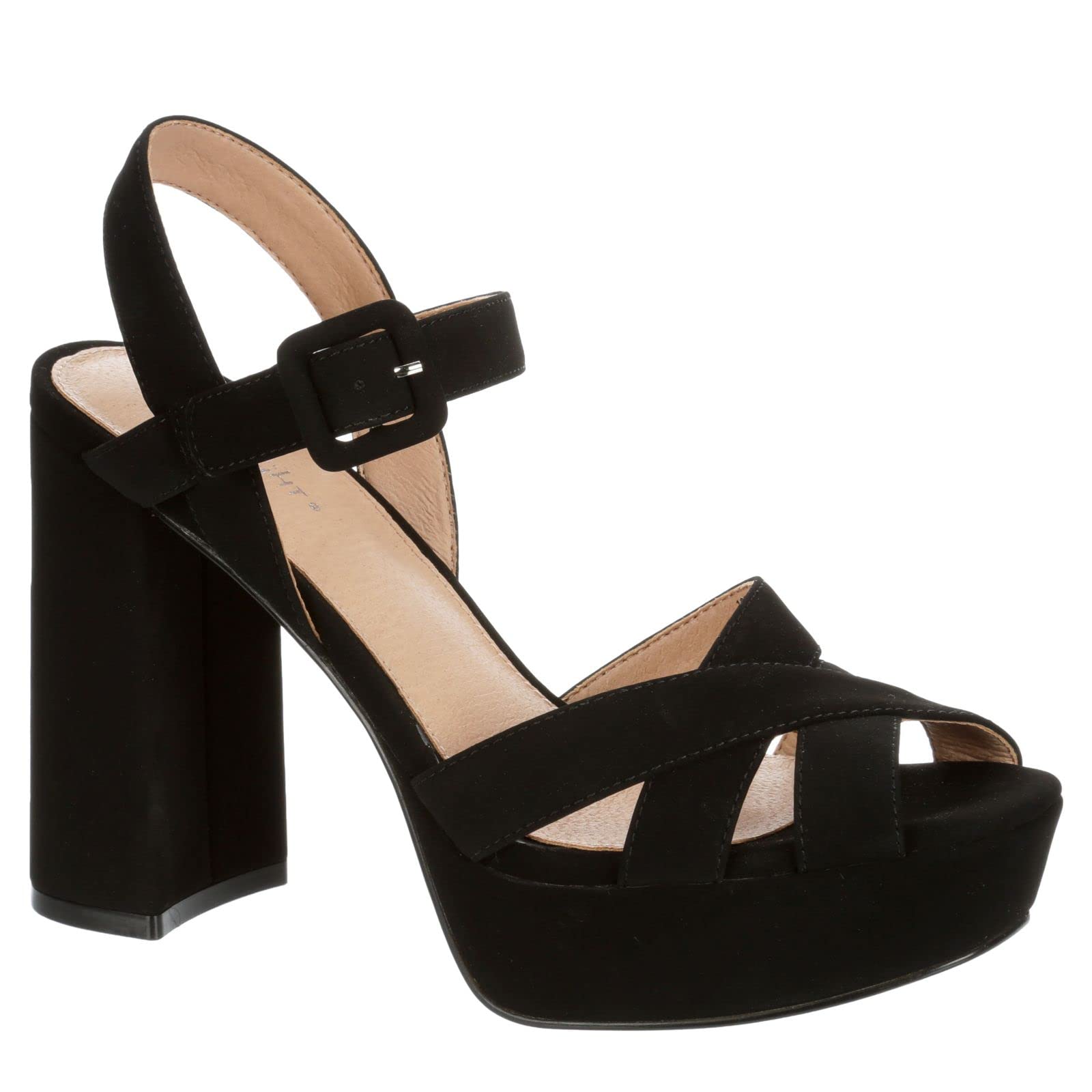 Limelight Amaris Women's Strappy Platform High Heels - Square Toe Chunky Heel Sandals for Party, Wedding & Night Out