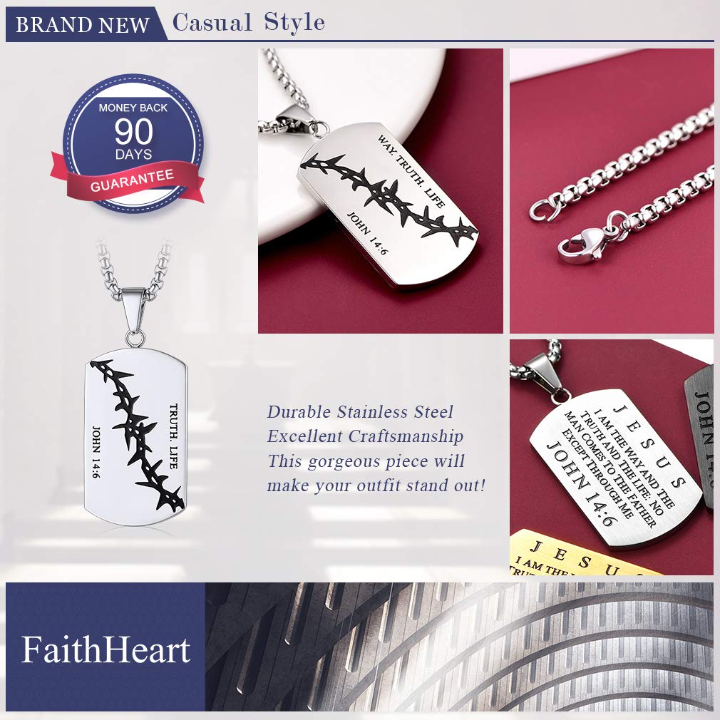 FaithHeart Jesus Ichthus Necklace - Stainless Steel & Gold Plated Christian Fish Pendant Jewelry with Gift Box - Customizable Religious Necklace for Baptism, Confirmation & Daily Wear