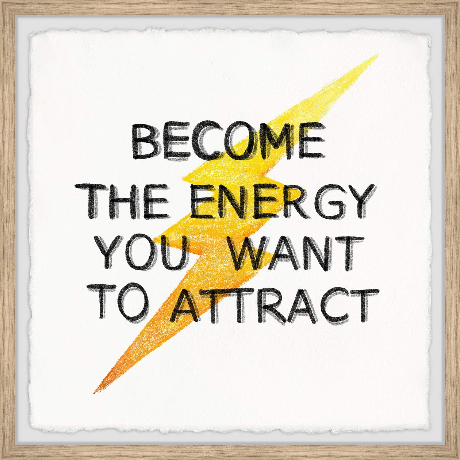 Become The Energy IV Framed Canvas Art Print - 18x18 Inch Wall Decor for Living Room, Bedroom & Office | Marmont Hill
