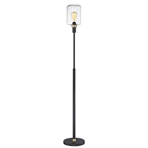 Modern Black & Bronze Transitional Floor Lamp - Elegant Living Room Lighting for Home & Office Decor