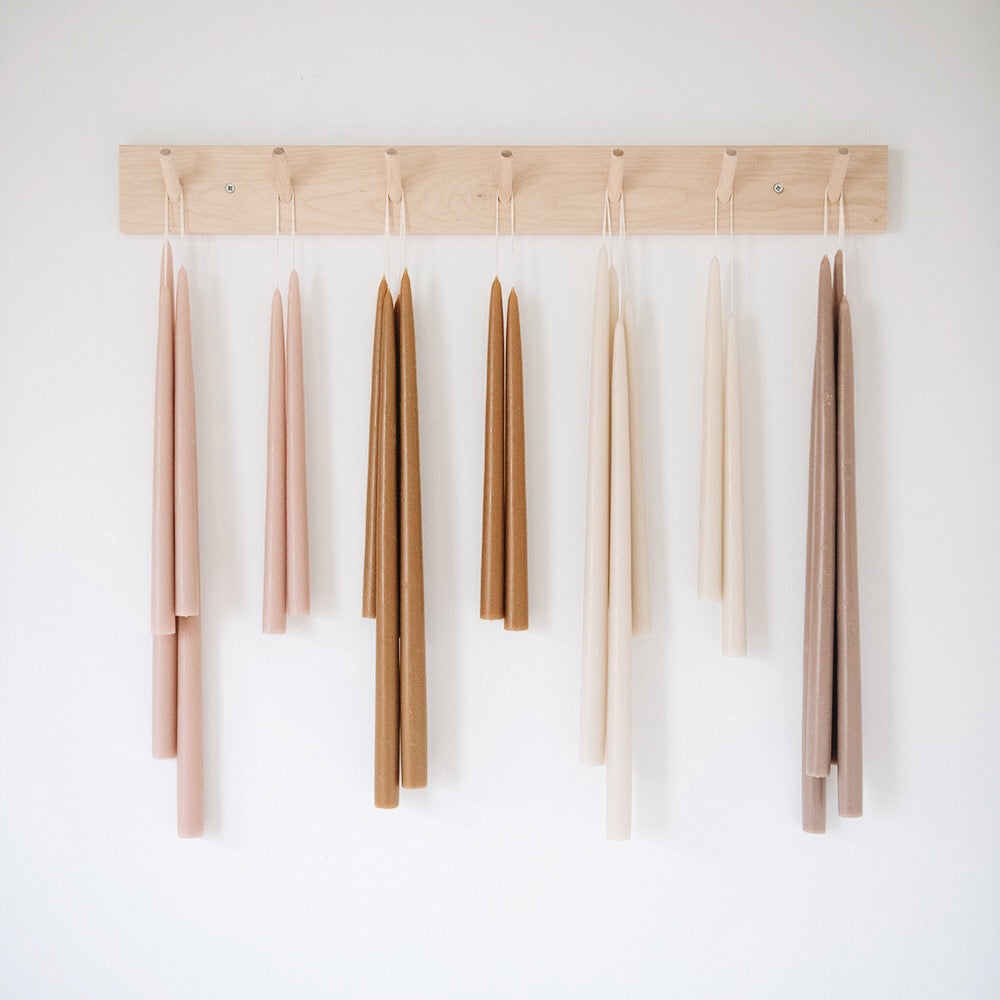 Birch Wooden Peg Rail with 7 Hooks - Wall Mounted Coat Rack for Entryway, Bedroom & Bathroom Organization