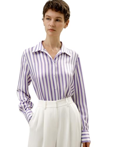 Lavender White Pinstripes