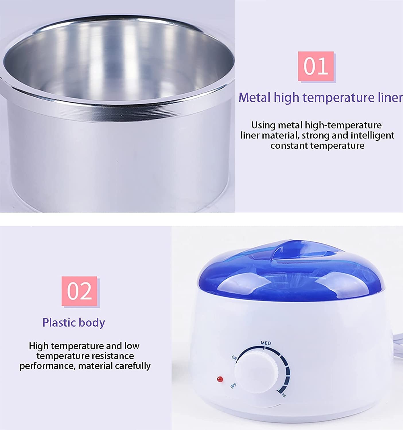 Portable Electric Wax Warmer Kit for Hair Removal - Facial & Body Waxing Heater with Melting Pot for Women, Men & Girls | Home Spa & Self-Waxing Solution (Black) | Perfect for DIY Hair Removal, Smooth Skin Care & At-Home Waxing Treatments