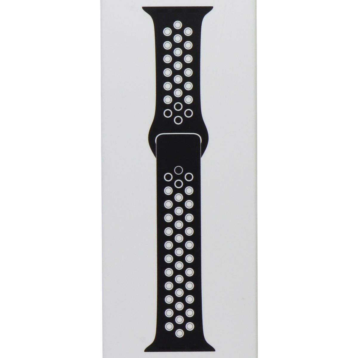 Apple Watch 42mm Nike+ Sport Band - Compatible with 45mm/44mm/42mm Models - Black & White - Perfect for Running, Gym & Active Lifestyle
