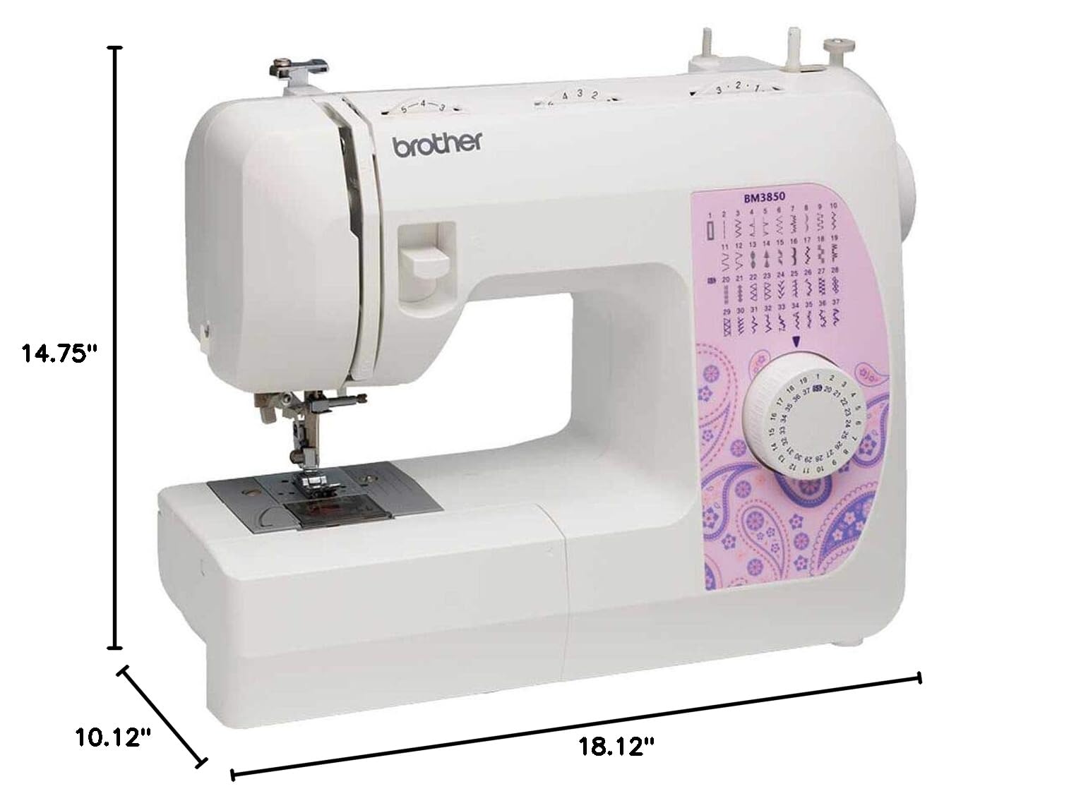 Brother BM3850 37-Stitch Sewing Machine with Extra Wide Extension Table - Perfect for Quilting, Dressmaking & Home DIY Projects