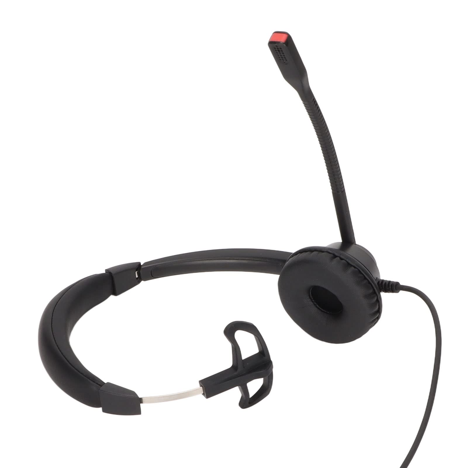 Binyalir QD Business Headset - Single Ear Noise Cancelling Headset with HD Mic & Quick Plug Interface for Conference Calls, Telemarketing, Insurance Agents & Office Use