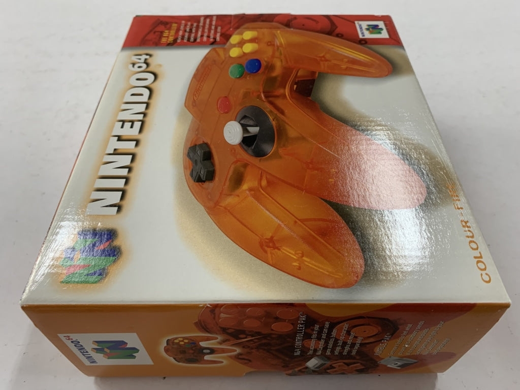 Authentic Limited Edition Fire Orange Funtastic Nintendo 64 N64 Controller - Complete in Box - Perfect for Retro Gaming Collectors & Nintendo Enthusiasts