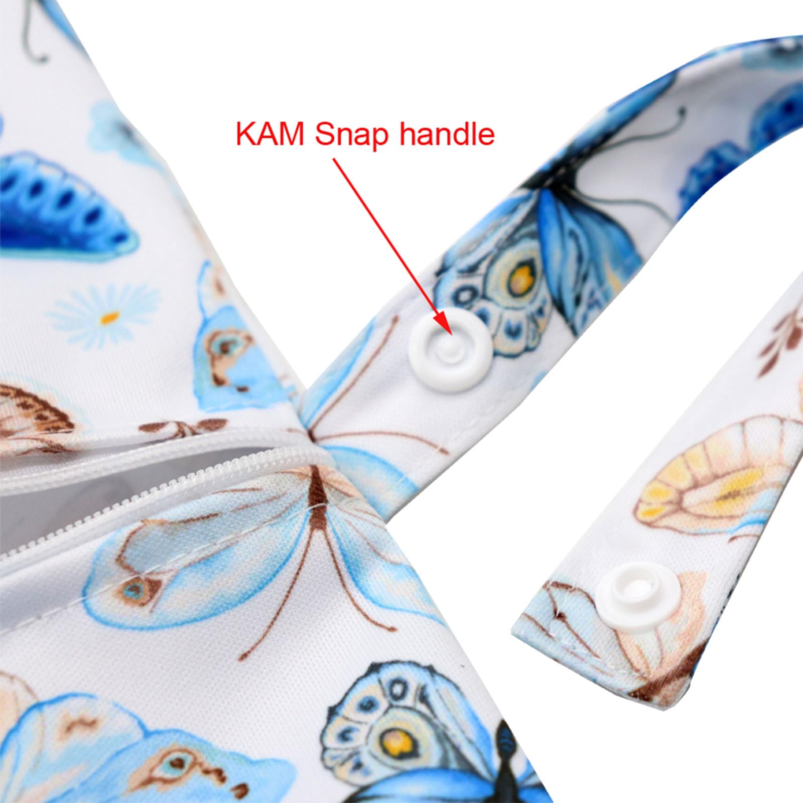 Cartoon Print Baby Diaper Bag - Large Capacity Waterproof Wet/Dry Nappy Organizer with Zipper - Perfect for Travel, Daycare & Outings with Toddlers