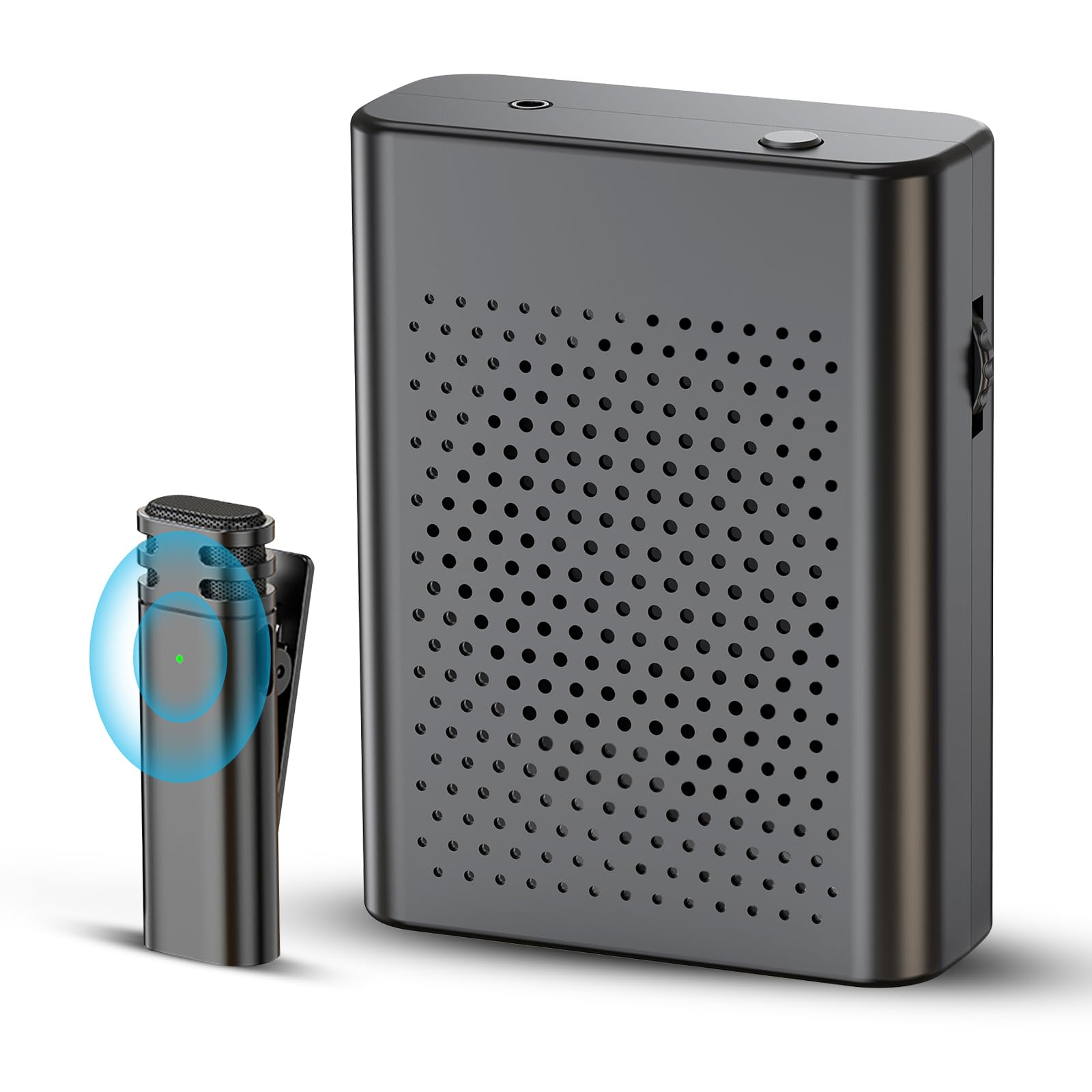 Portable Rechargeable Wireless Voice Amplifier with Lavalier Microphone & Waistband - Hands-Free Speaker for Teachers, Trainers, Tour Guides, Coaches & Public Speakers | Ideal for Classroom Lectures, Outdoor Tours, Fitness Coaching & Presentations