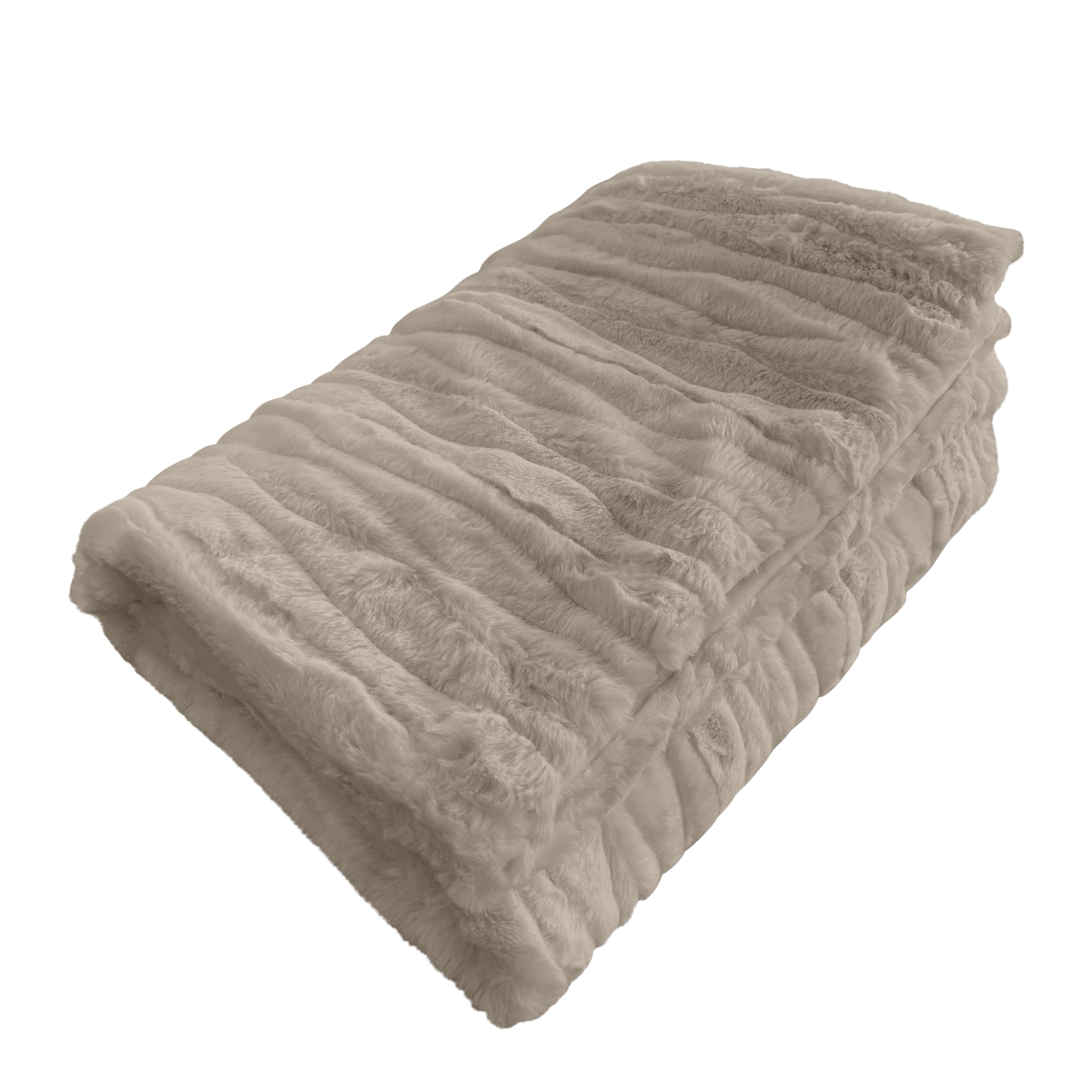 Juliet Throw Blanket 130x170cm (51x67 inches) - Soft & Cozy Warm Taupe Color - Perfect for Sofa, Bed, Couch & Winter Nights