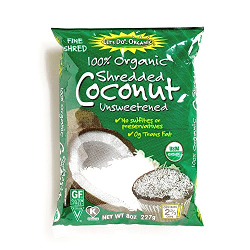Organic Shredded Coconut 8 oz (Pack of 5) | Unsweetened, Gluten-Free, Non-GMO | Perfect for Baking, Smoothies & Healthy Snacks