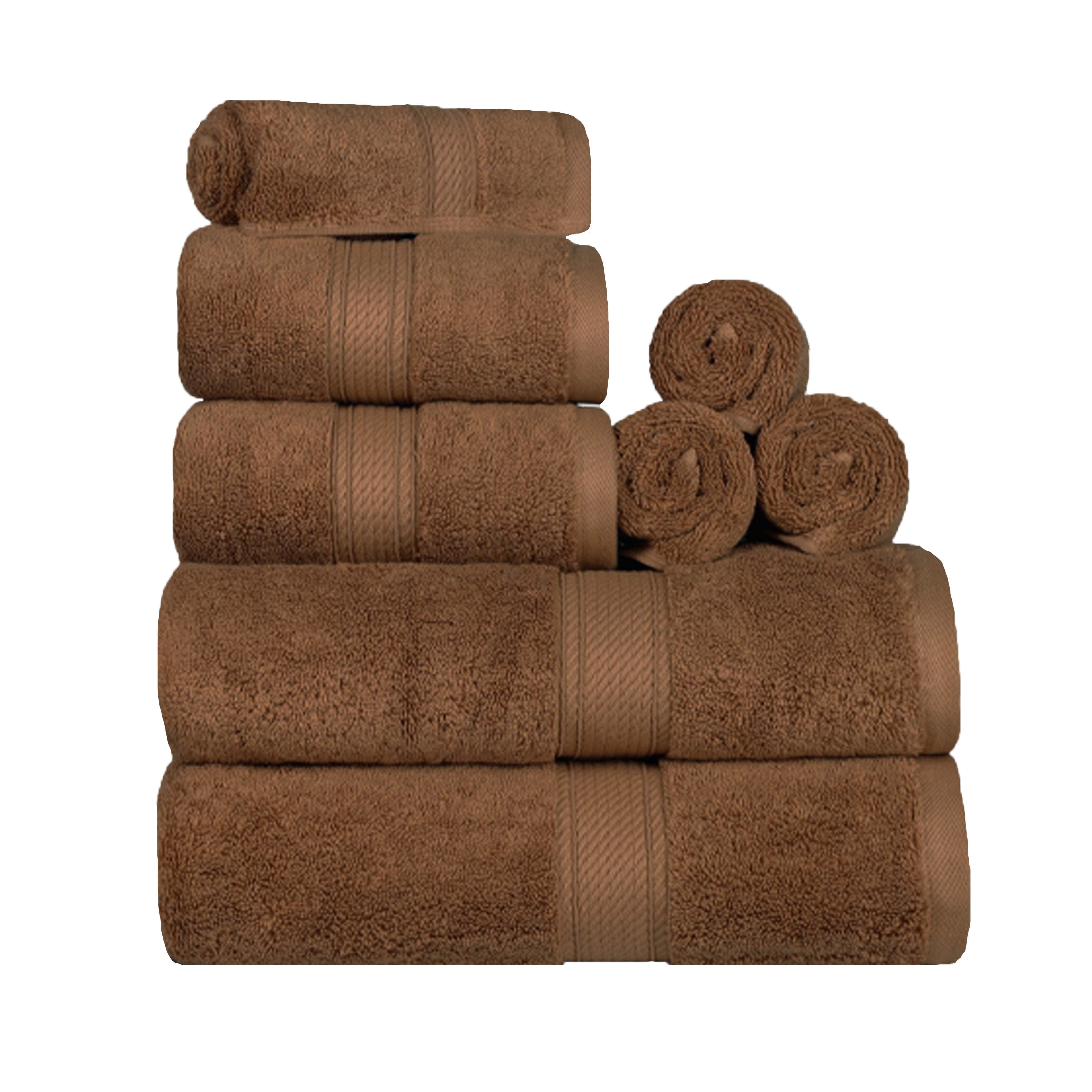 Premium 8-Piece Egyptian Cotton Towel Set - Ultra Soft, Heavyweight & Plush for Bath, Spa & Luxury Home Decor