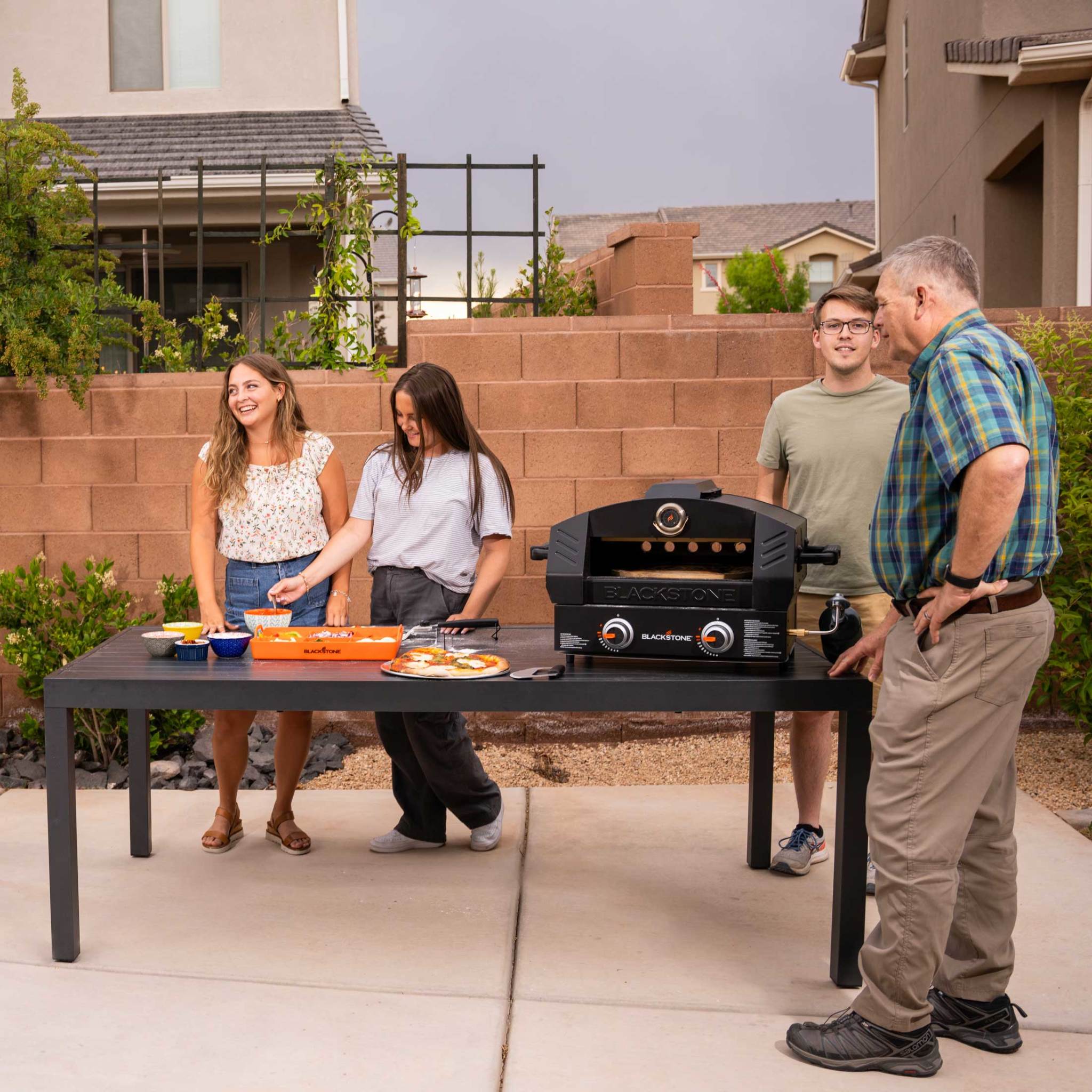 Portable Outdoor Pizza Oven for Home & Camping - Countertop Wood Fired Pizza Maker with Temperature Gauge - Perfect for Backyard Parties, Picnics & RV Trips