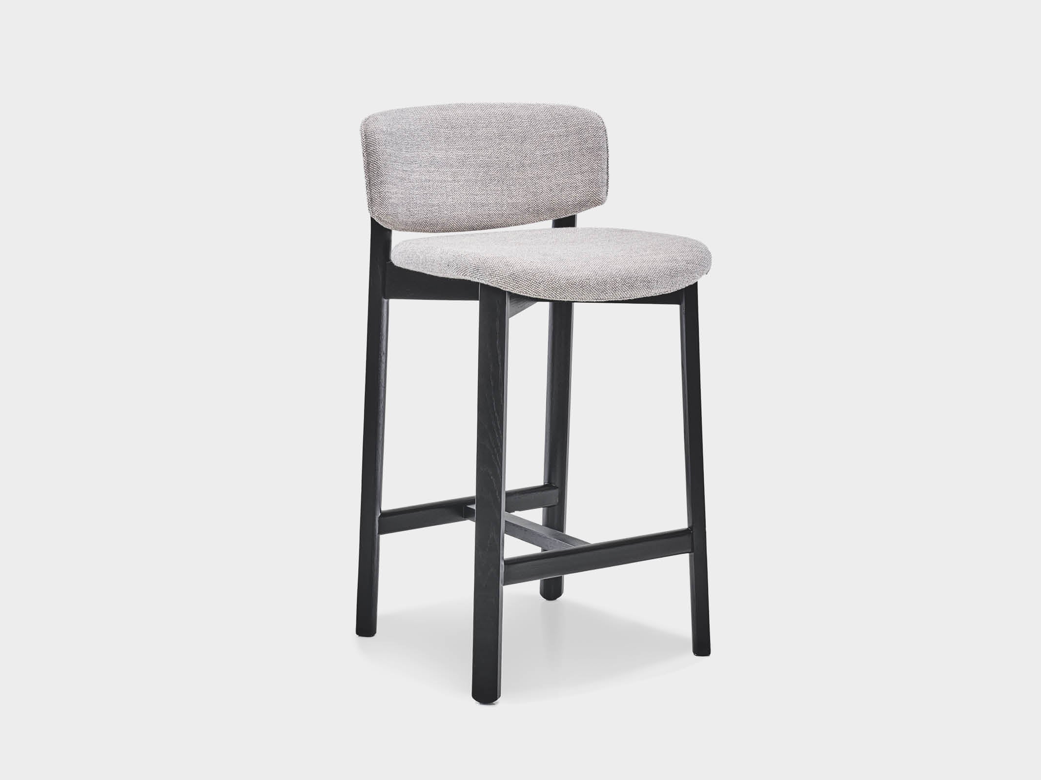 Pinta Stool - Modern Wooden Bar Stool with Backrest for Kitchen, Dining & Home Decor | Perfect for Breakfast Nook, Counter Height Tables & Small Spaces