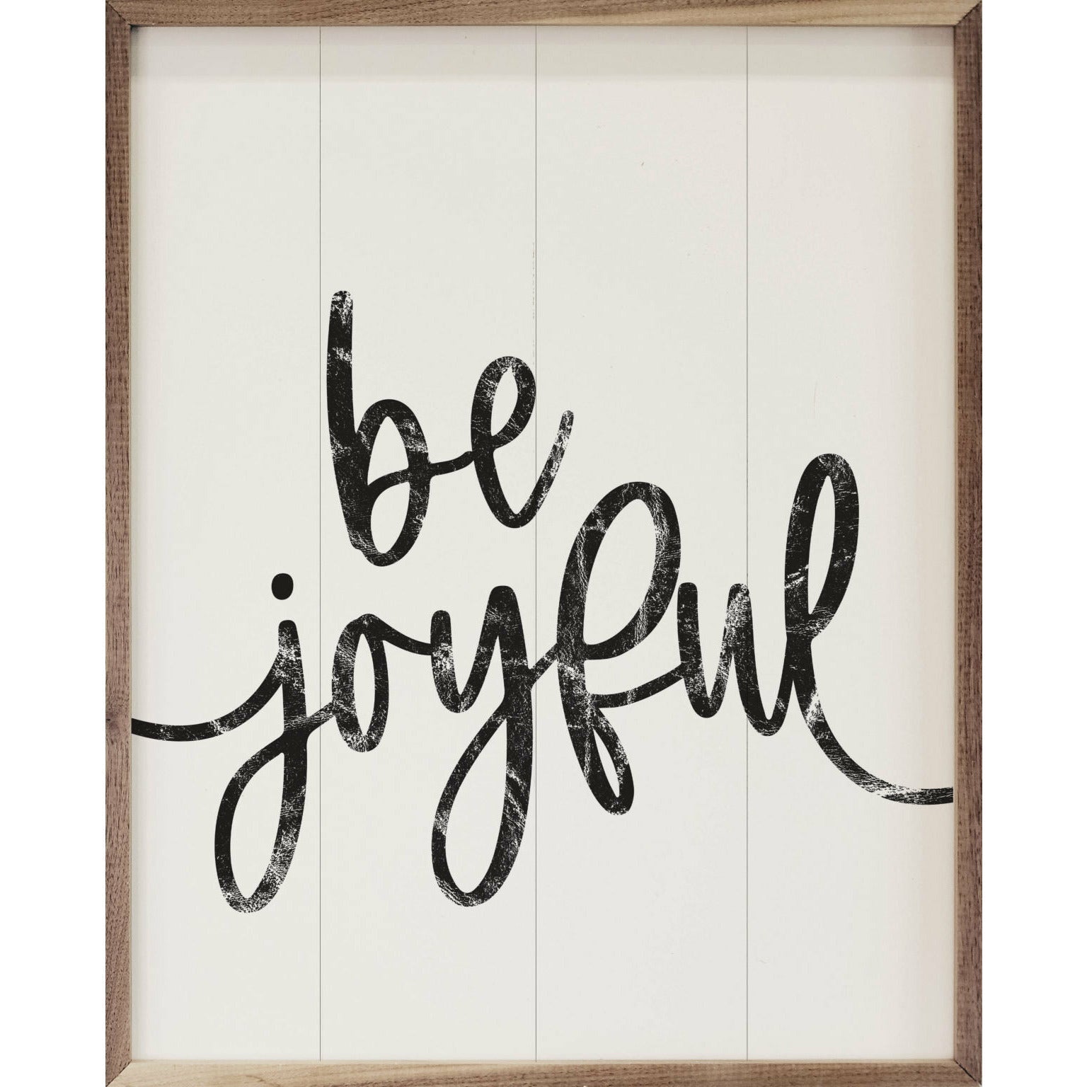 Be Joyful Wood Framed Print - Inspirational Wall Art Decor for Home, Office & Gifts - Perfect for Living Room, Bedroom & Nursery Decor