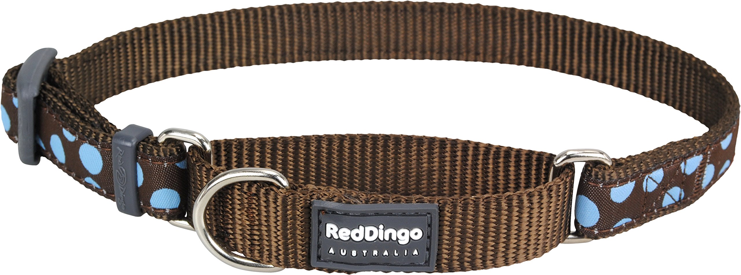 Red Dingo Martingale Dog Collar - Adjustable No-Slip Pet Collar for Training & Walking - Perfect for Small, Medium & Large Dogs - Durable Nylon with Reflective Stitching for Safety