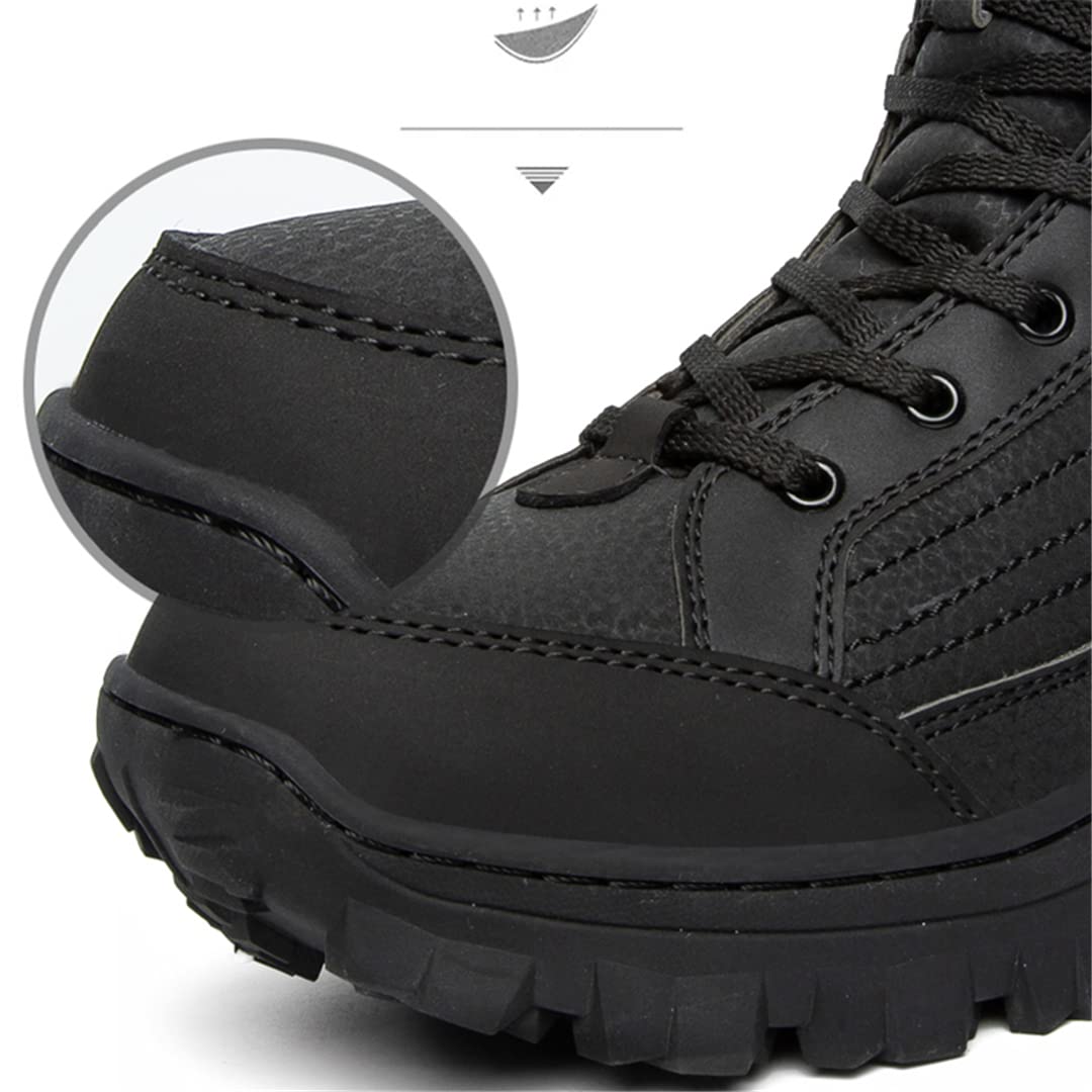 Men's Waterproof Winter Hiking Boots - Ankle High Outdoor Camping & Hunting Shoes with Lace-Up Design for Trekking, Travel & Snow Sports | Durable Traction for Mountain Trails & Cold Weather Adventures