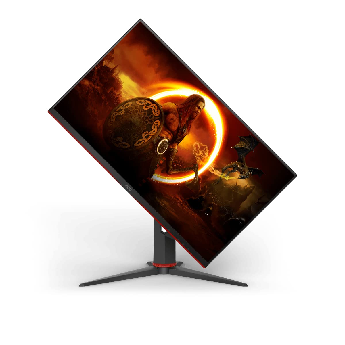 AOC 24G2SU 24 Inch FHD Gaming Monitor - 165Hz Refresh Rate, 1ms Response Time, AMD FreeSync Premium, 1920x1080 Resolution, VGA/HDMI/DisplayPort/USB Hub, Black/Red - Perfect for Competitive Gaming & Esports