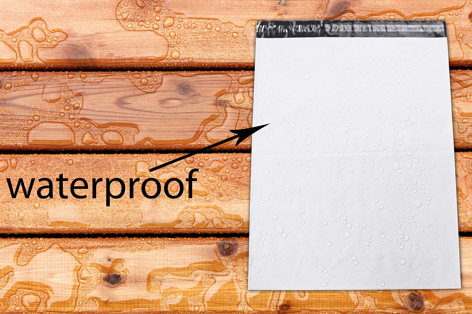 300 Pcs 24x19 Inch Self-Adhesive Poly Mailer Envelopes - 2.35MIL Thick Waterproof & Tear-Proof Shipping Bags with Privacy Shield - Bulk 50 Pack for Ecommerce, Online Stores & Mailing Packages