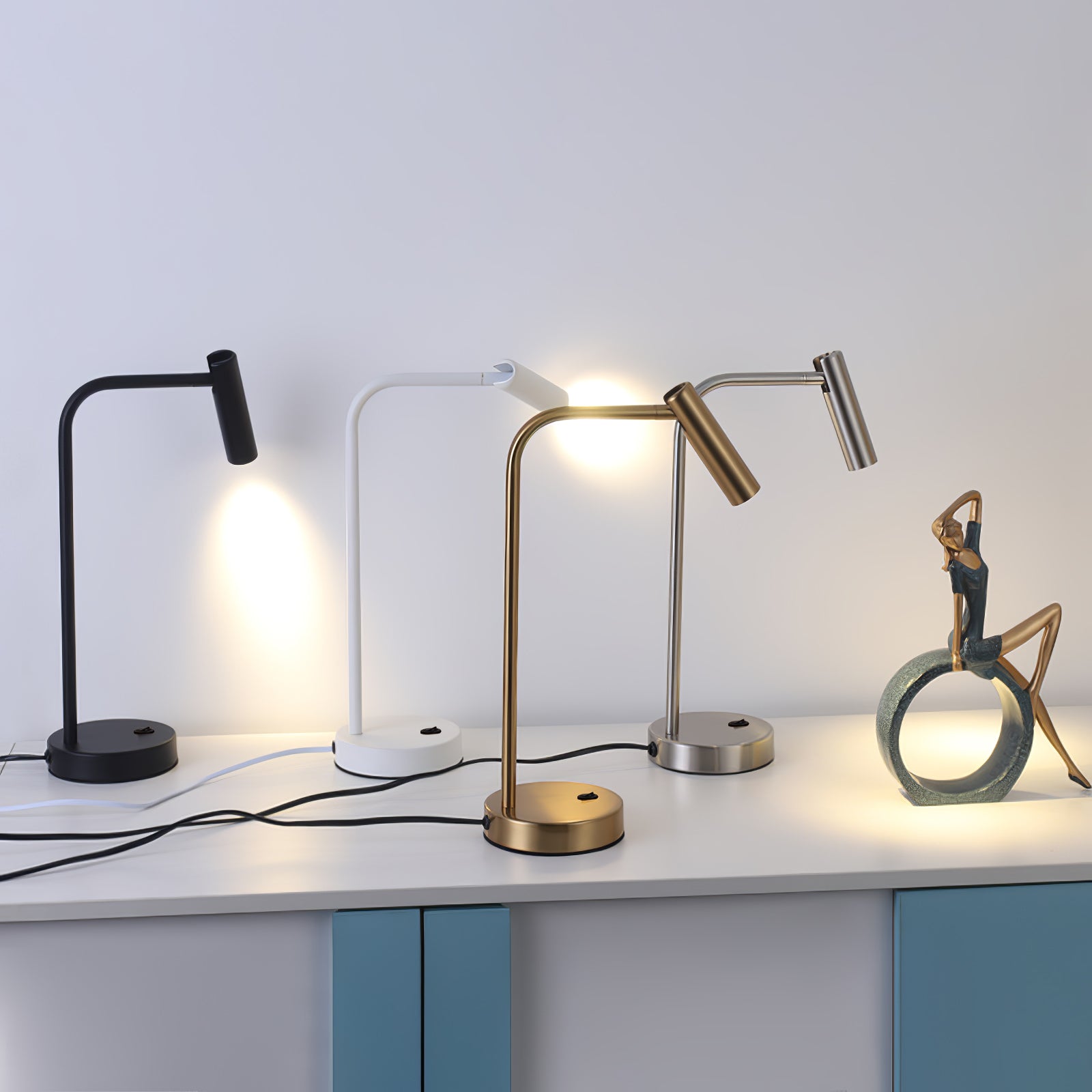 Slim and Modern Table Lamp - Minimalist Design for Bedroom, Living Room, or Office - Energy Efficient LED Desk Light for Home Decor