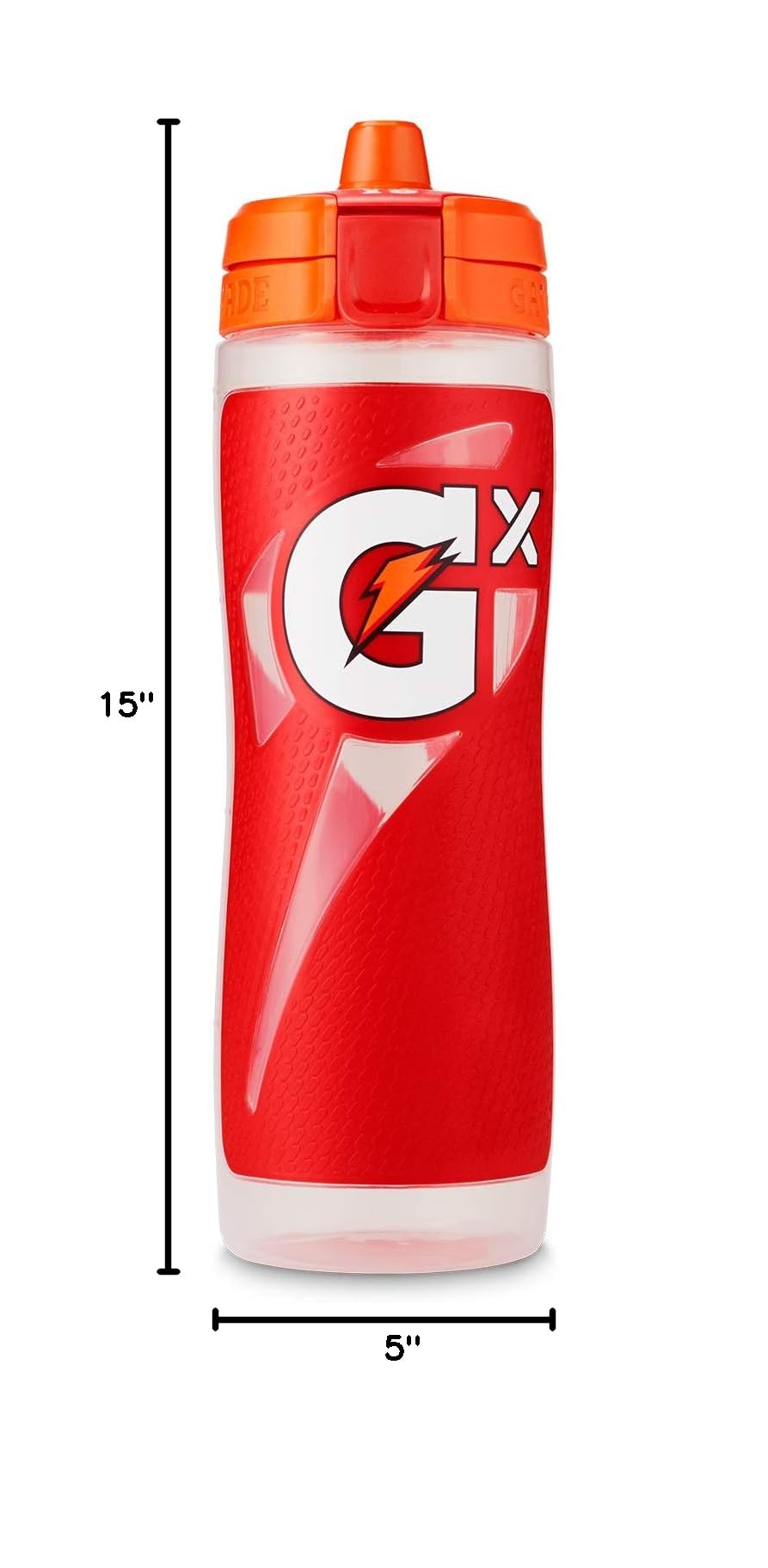 Gatorade Gx Bottle 30oz - BPA-Free Plastic Water Bottle with Leak-Proof Lid for Gym, Sports & Outdoor Activities - Red