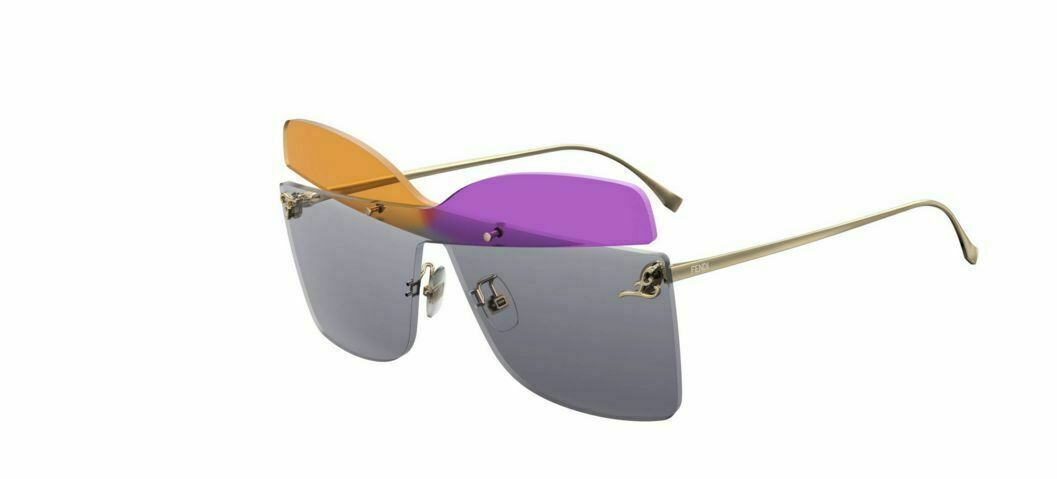 Fendi FF 0399/S 001B/9O Beige Violet Sunglasses for Women - Luxury Designer Fashion Sunglasses with UV Protection - Perfect for Beach, Travel & Summer Outfits
