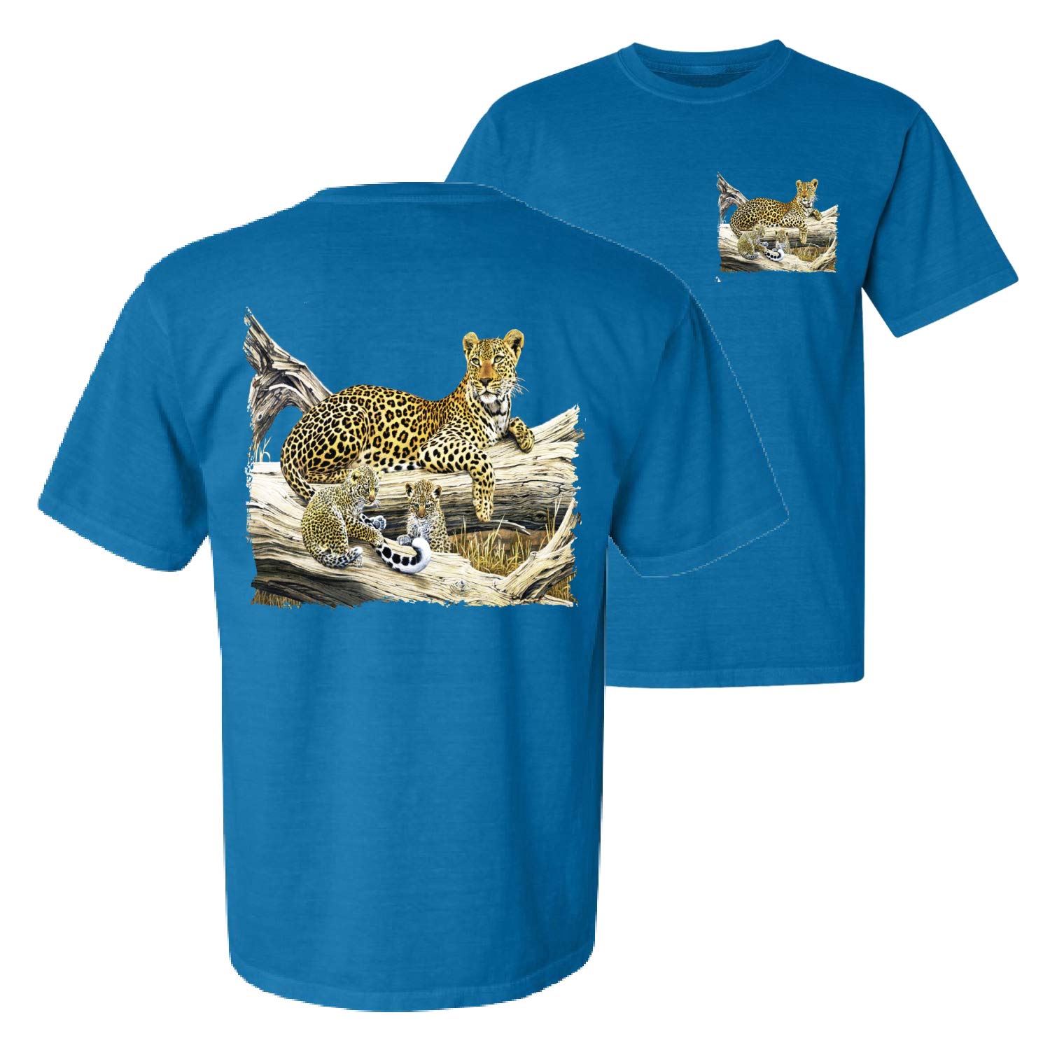Wild Forest Spotted Cheetah Print Family Matching Short Sleeve T-Shirts - Animal Lover Graphic Tees for Men, Women & Kids - Casual Summer Outfits for Zoo Visits & Safari Adventures