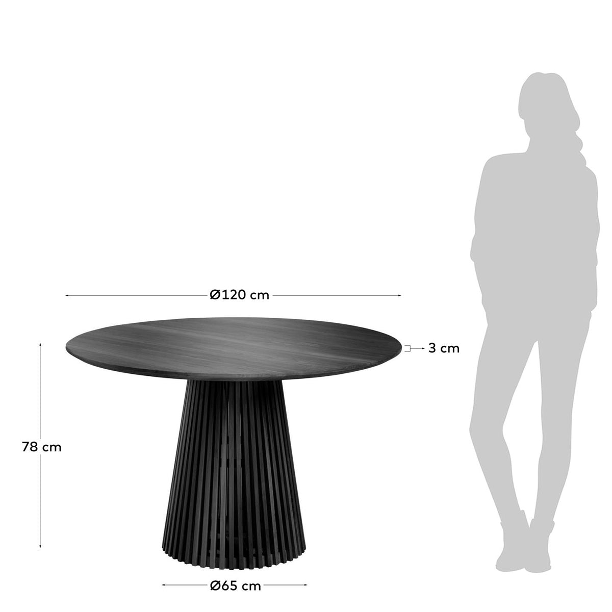 Round Dining Table - 42 Inch Modern Wooden Kitchen Table for Small Spaces - Perfect for Breakfast Nook, Apartment Dining, and Cozy Family Meals