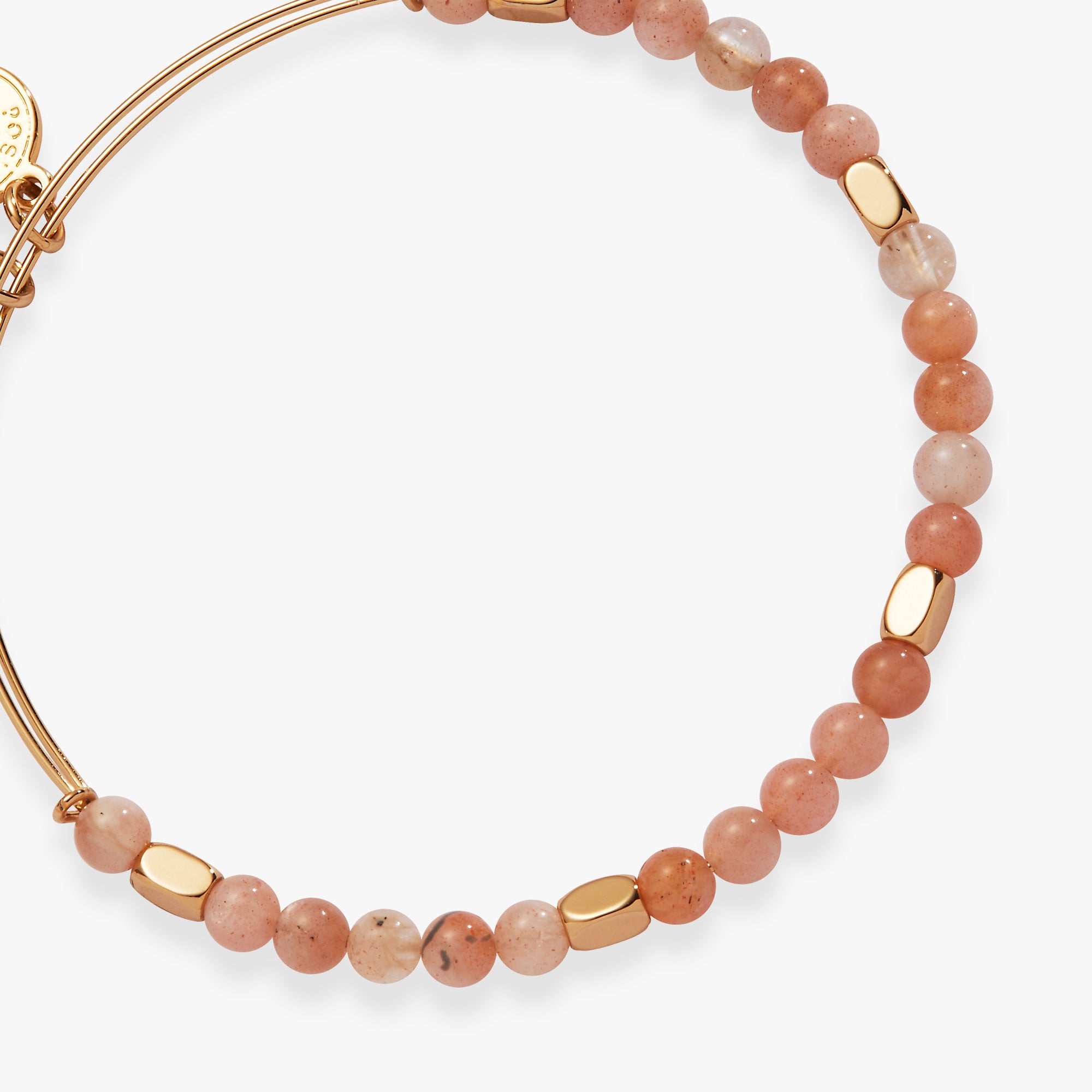 Healing Stone Beaded Bangle - Genuine Morganite Crystal Bracelet for Women, Stress Relief & Positive Energy | Meditation, Yoga, Spiritual Healing Jewelry