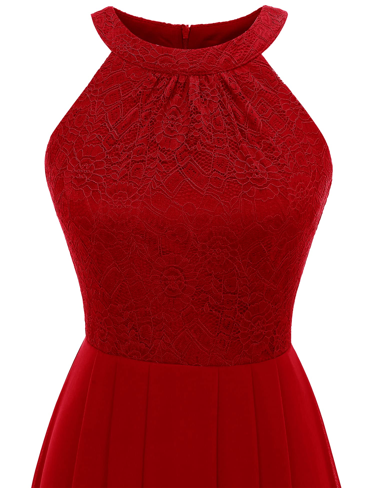 Elegant Women's Long Formal Dress 2024 - Halter Lace Wedding Guest Dress, Bridesmaid & Cocktail Party Gown for Spring Prom, Evening Events & Special Occasions
