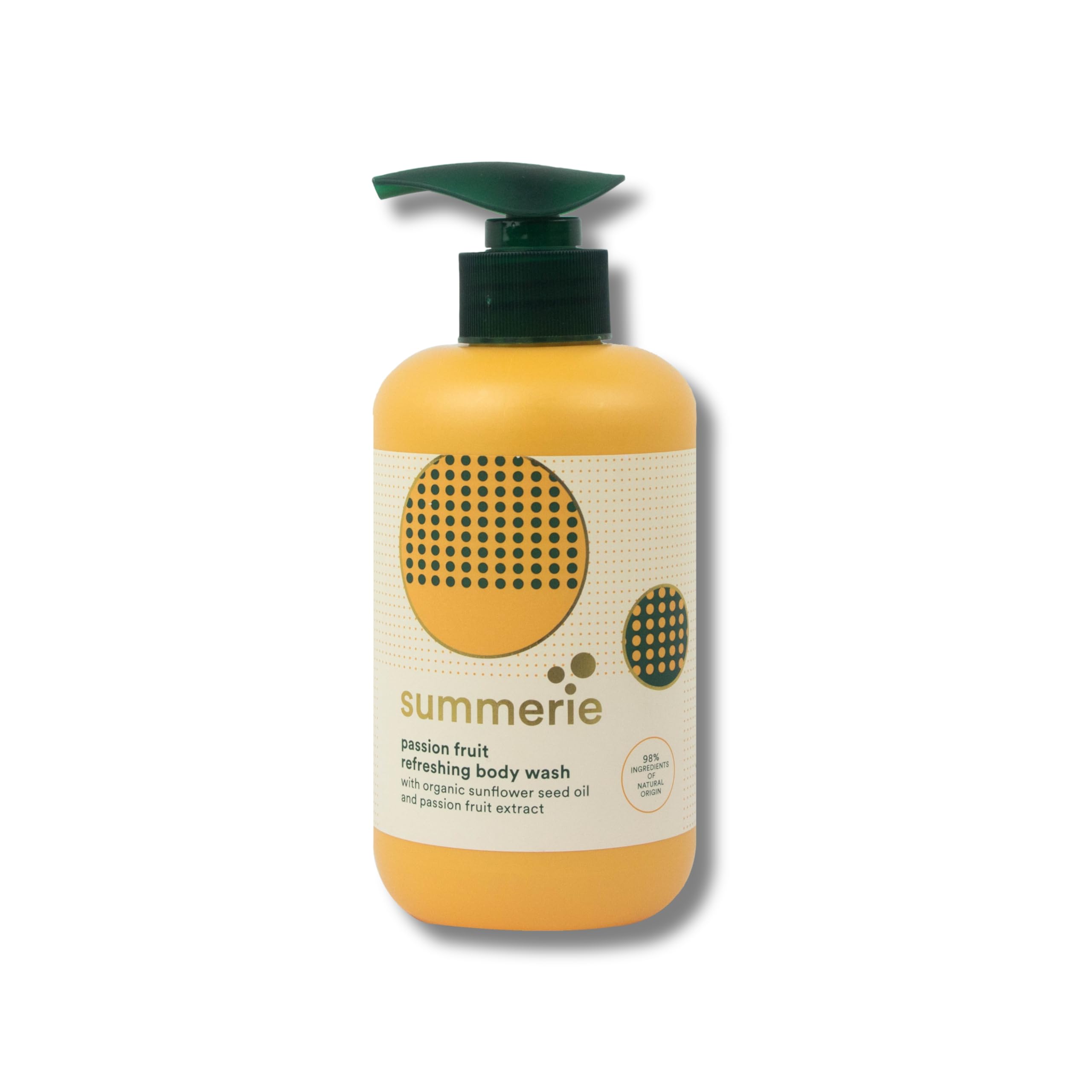 Passionfruit Refreshing Body Wash for Women - Organic Sunflower Seed Oil Enriched | Improves Skin Cell Regeneration & Repairs Sun Damage | Paraben & SLS Free, 325ml | Perfect for Summer Hydration & Post-Sun Care
