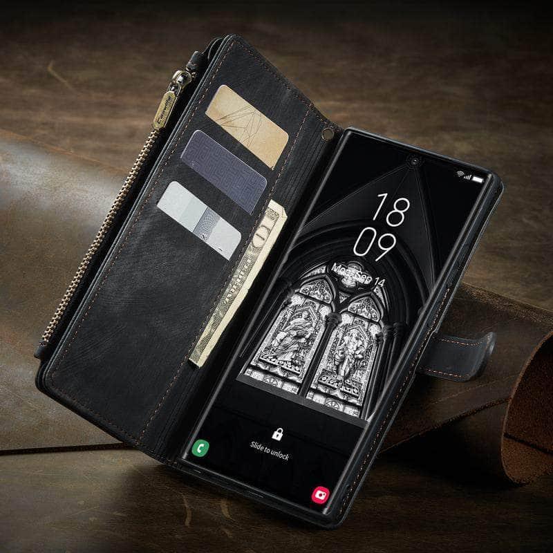 Premium Genuine Leather Wallet Case for Samsung Galaxy S23 FE - Slim Protective Phone Cover with Card Slots (Perfect for Travel, Business & Everyday Use)