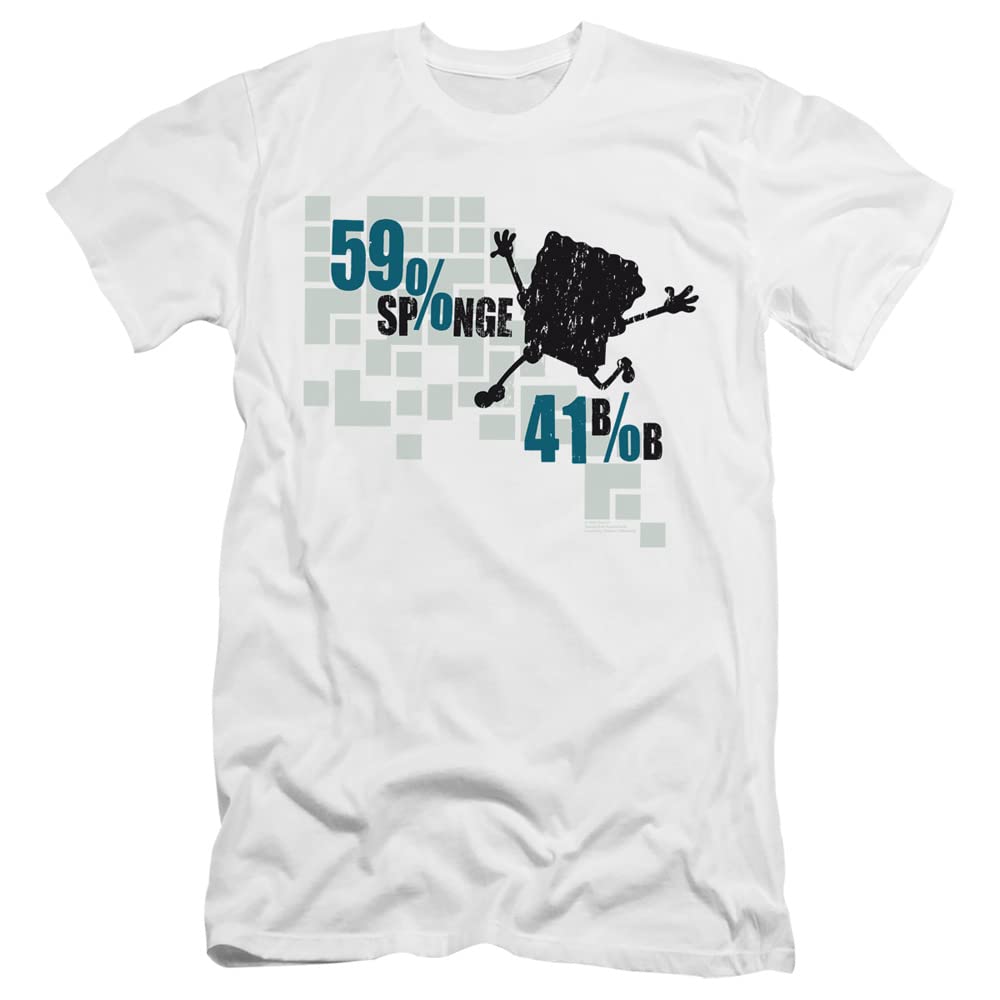 LOGOVISION Spongebob 59% Sponge 41% Bob Unisex Adult Graphic T-Shirt - Casual Cotton Tee for Cartoon Fans & Funny Gift Ideas