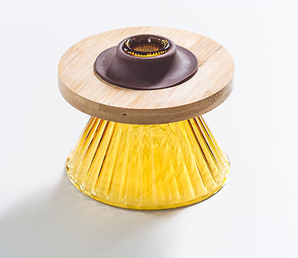 Premium Embossed Glass Pour Over Coffee Filter with Wooden Stand - Handcrafted Drip Coffee Maker for Home, Office & Camping - Perfect for Specialty Coffee Lovers & Baristas