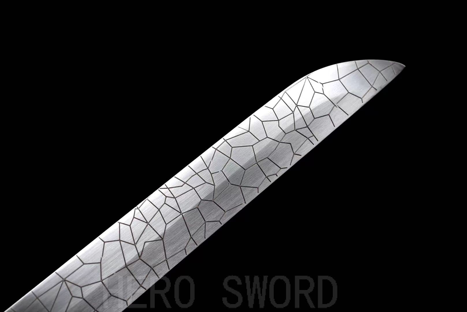 Assassin Five Six Seven Anime Replica Cosplay Katana - Shadow 柒 Japanese Samurai Sword with Blue Blade | Handmade 9260 Spring Steel | Perfect for Cosplay, Anime Conventions & Collectors (#5)