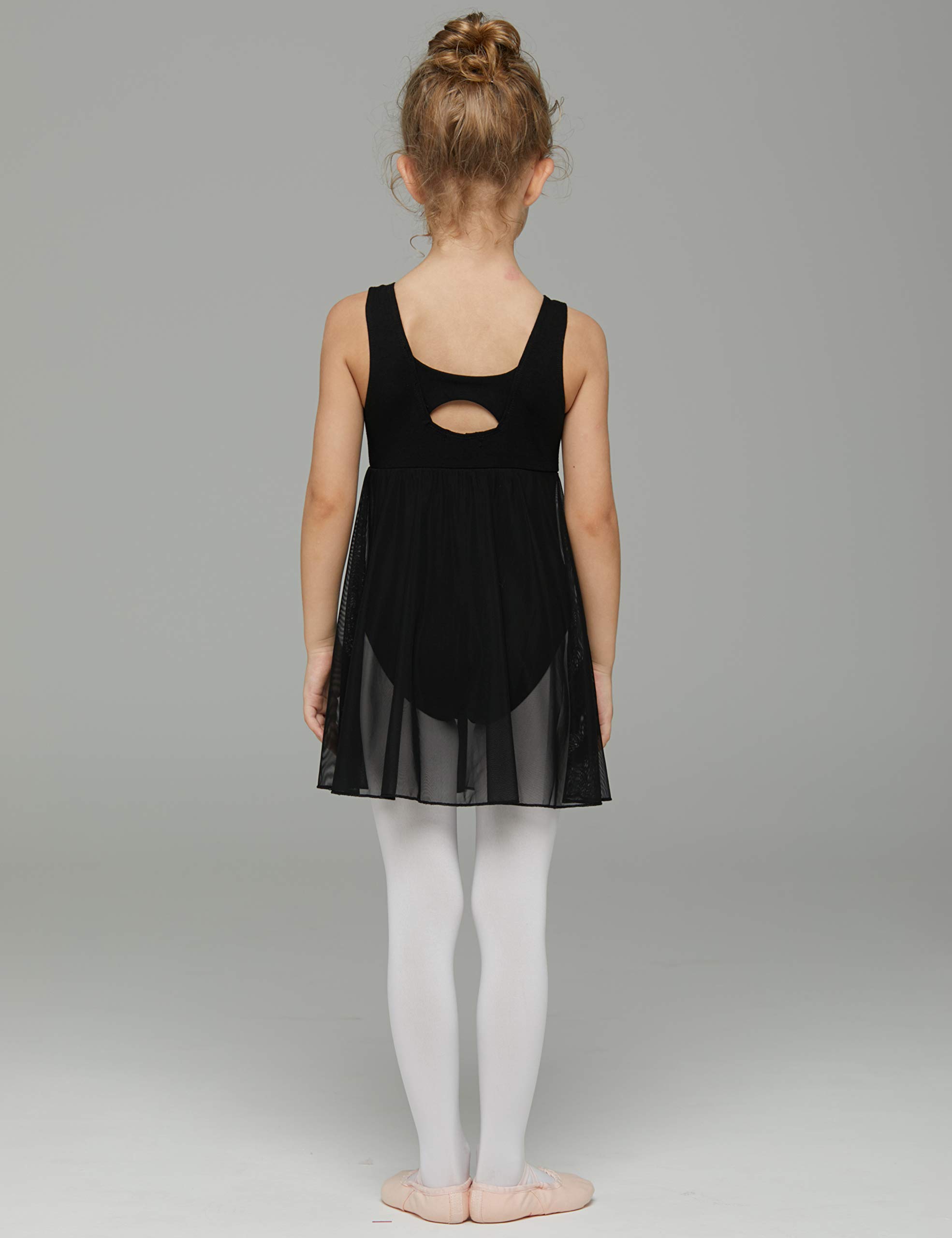 MdnMd Toddler Girls Ballet Leotard Dress - Long Skirt Ballerina Outfit for Dance Class & Performance - Perfect for Recitals, Practice, and Ballet Costumes