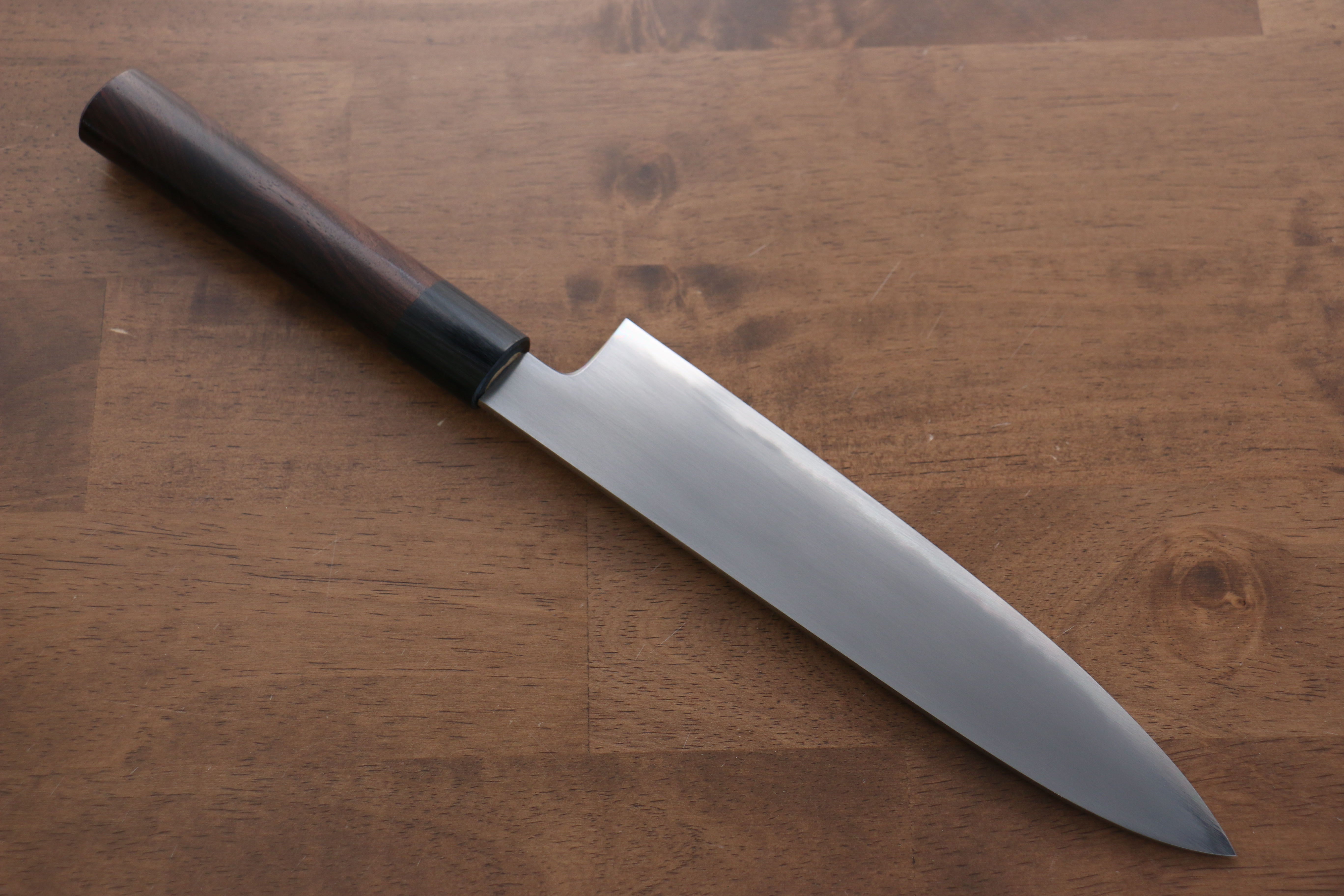 Premium Jikko White Steel No.2 Gyuto Chef Knife 210mm - Japanese High Carbon Steel Blade with Exquisite Shitan Handle - Perfect for Sushi, Meat Slicing & Professional Kitchen Use