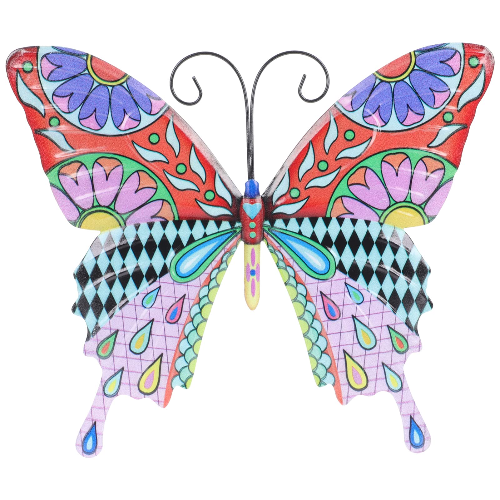 3D Metal Butterfly Wall Art Sculpture - Handmade Red Butterfly Wall Decor for Home, Yard, Patio & Garden - Elegant Hanging Decoration for Outdoor & Indoor Spaces