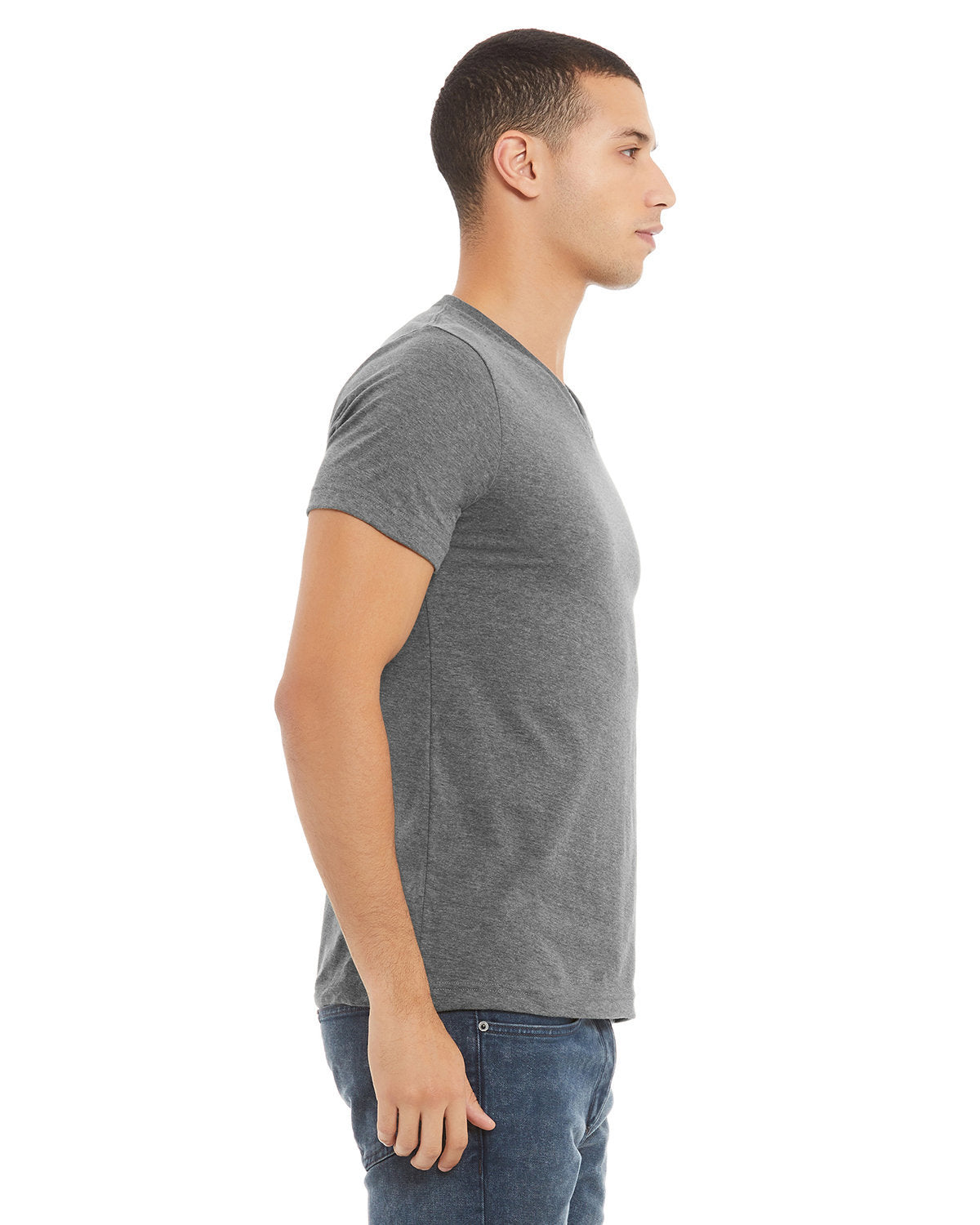 Bella + Canvas 3005CVC Unisex CVC Jersey V-Neck T-Shirt - Soft Cotton Blend Tee for Men & Women - Perfect for Casual Wear, Gym, and Everyday Outfits