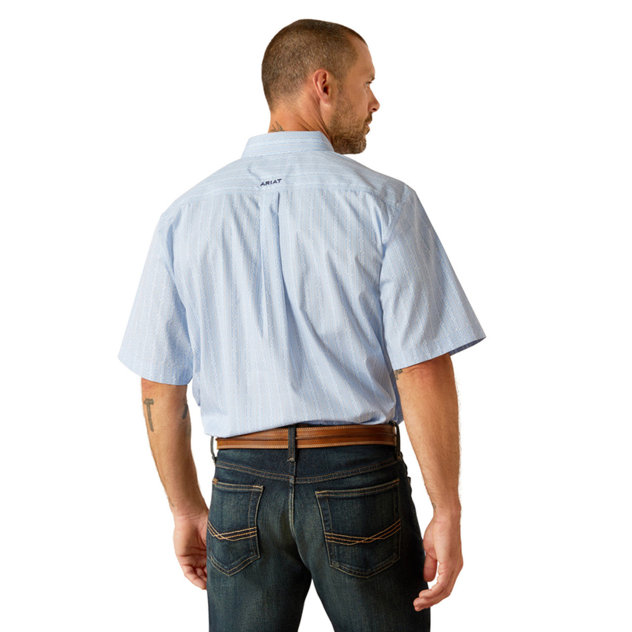 Ariat Wrinkle Free Light Blue Paisley Shirt - Comfortable & Stylish for Work, Outdoor & Casual Wear