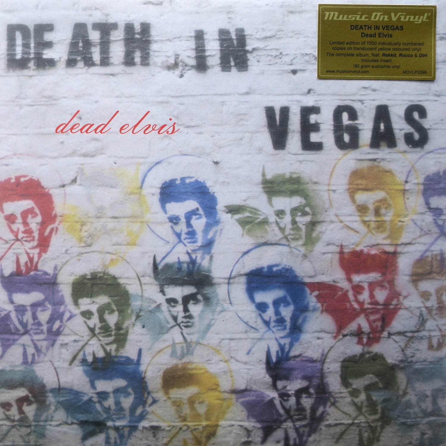 DEATH IN VEGAS 'Dead Elvis' 180g YELLOW Vinyl 2LP Record - Limited Edition Collector's Item for Music Enthusiasts & Vinyl Lovers - Perfect for Home Listening, DJ Sets & Music Collections