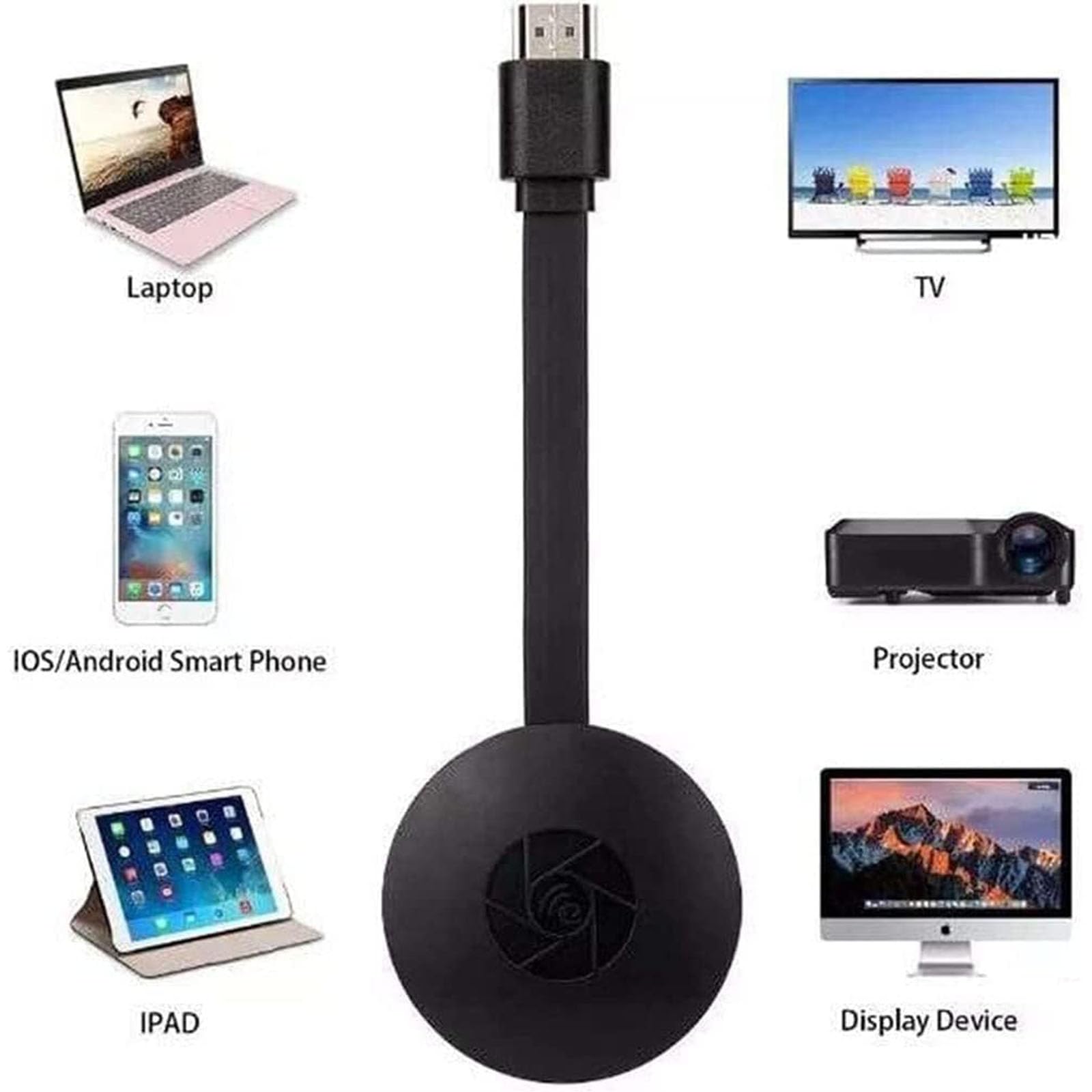 Jeeeun Donflix Wireless HDMI Transmitter - 1080p HD Wireless Streaming Media Box for TV & Projector, No Delay HDMI Extender, Smartphone to HDTV, Supports Video/Audio/Files (1pc) - Perfect for Home Theater, Presentations & Gaming