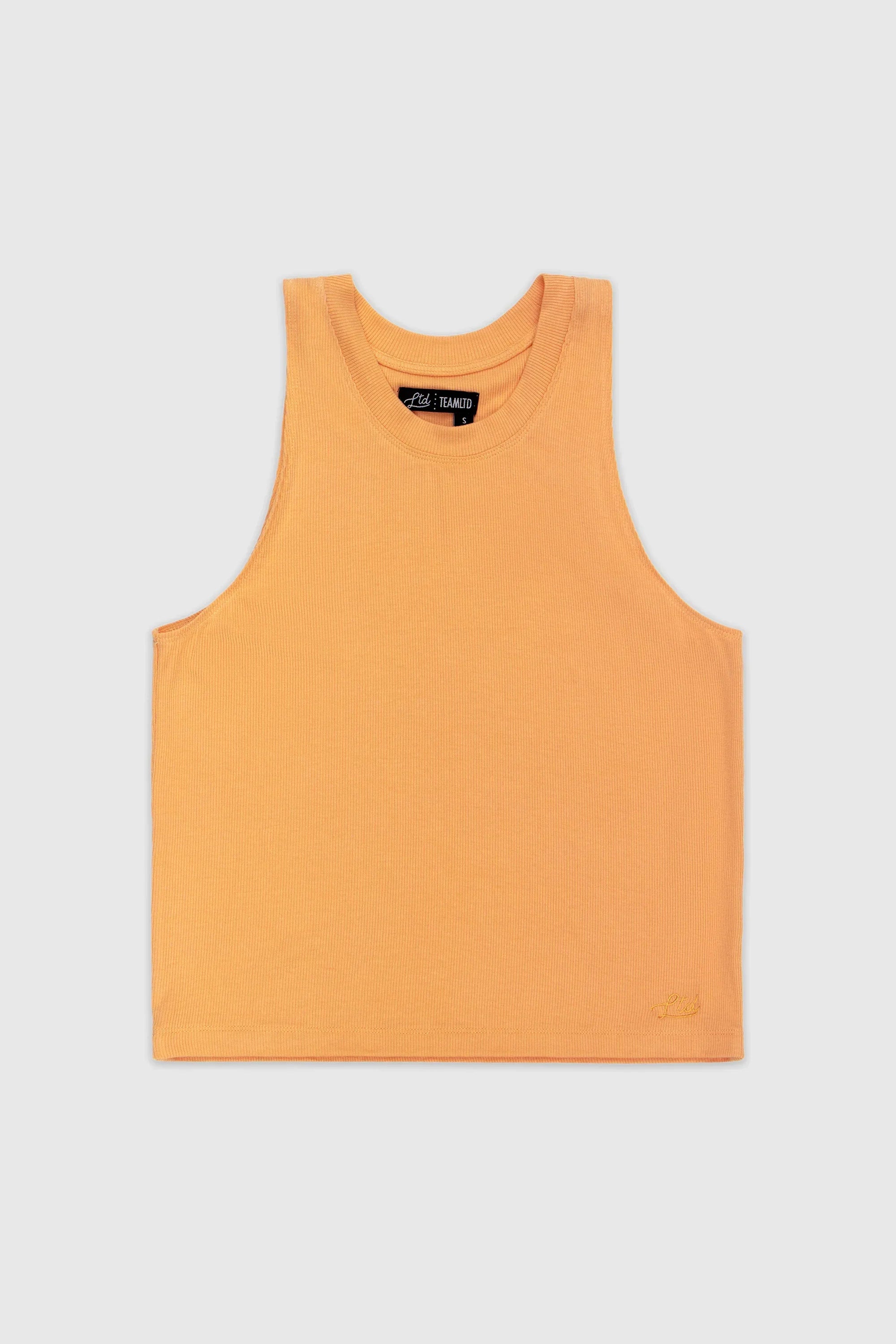 Ribbed Tank Top for Women - Soft Apricot Color, Stretchy & Comfortable - Perfect for Casual Wear, Gym, and Summer Outfits