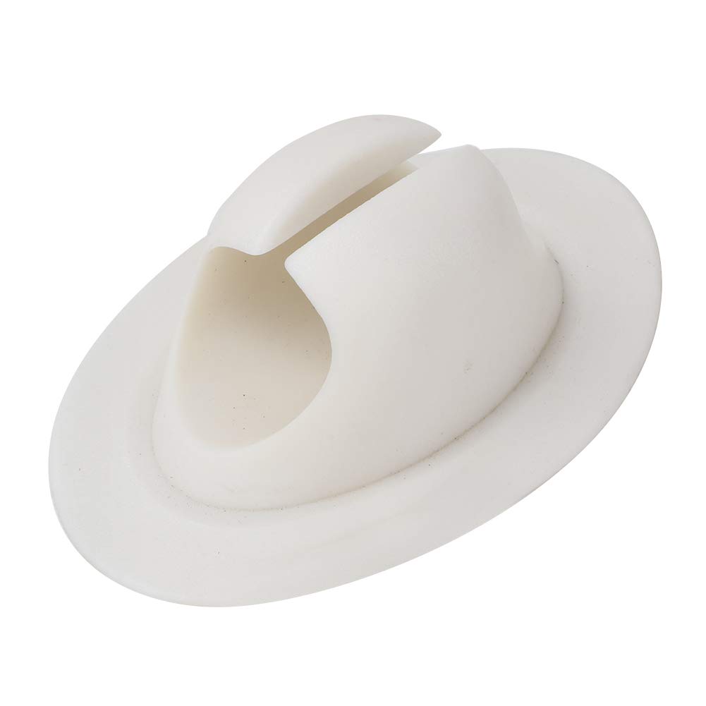 **Demeras Paddle Clip - Lightweight PVC Boat Paddle Holder, Universal Mount for Inflatable Boats & Canoes - Prevents Scratching, White - Perfect for Kayaking, Fishing & Water Sports**