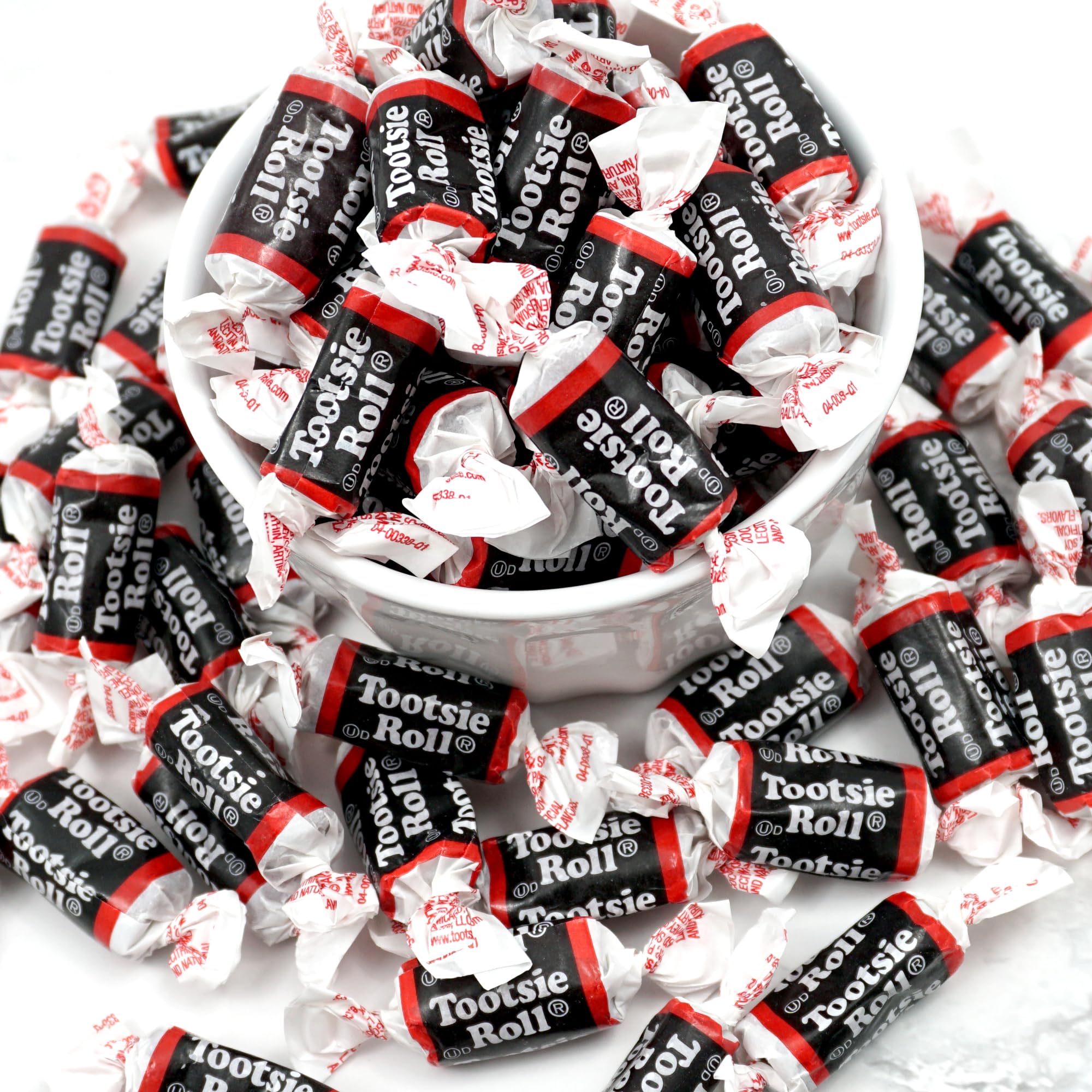 Tootsie Roll Midgees - 1lb Bulk Bag (Approx. 70 Pieces) | Mini Chewy Chocolate Candy Individually Wrapped | Bulk Candy for Parties, Halloween, Christmas & Office Treats | by The Hampton Popcorn & Candy Company