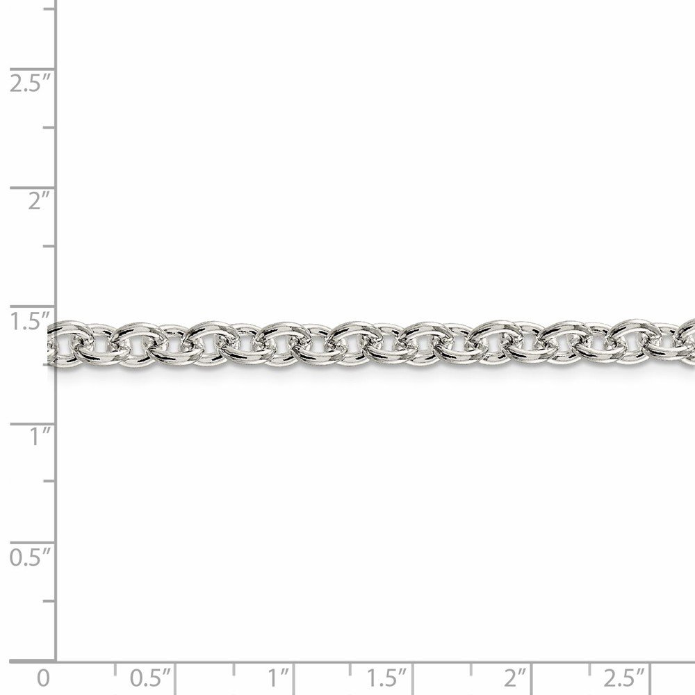 925 Sterling Silver 6.10mm Cable Chain Necklace with Lobster Clasp - Durable & Elegant Jewelry for Women, Perfect for Daily Wear, Gifts & Special Occasions