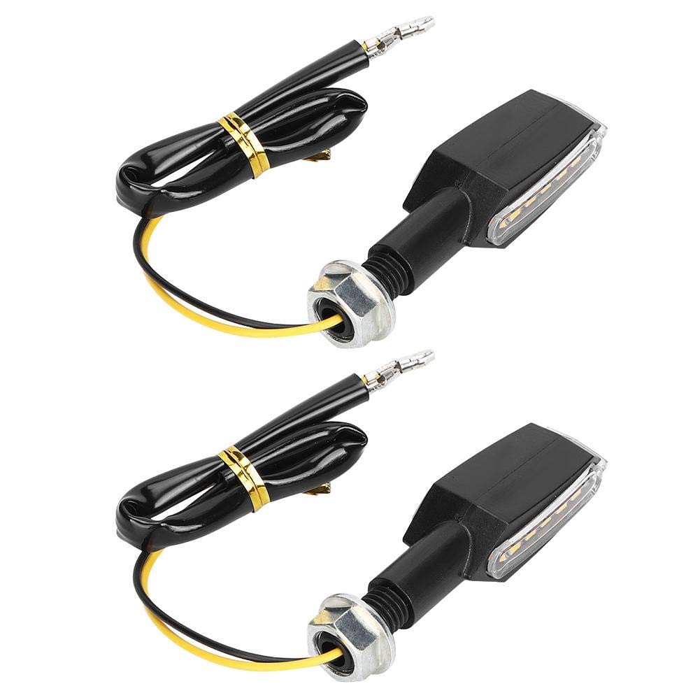 KIMISS Motorcycle LED Turn Signal Lights - Double-Sided Bullet Style Indicator Lights with 10mm Mounting Hole for Harley, Cruiser & Dirt Bikes - Enhance Visibility & Safety for Night Riding & Urban Commuting